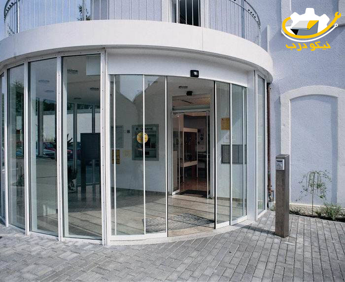 درب-اتوماتیک-شیشه-ای-کرو-یا-قوسی